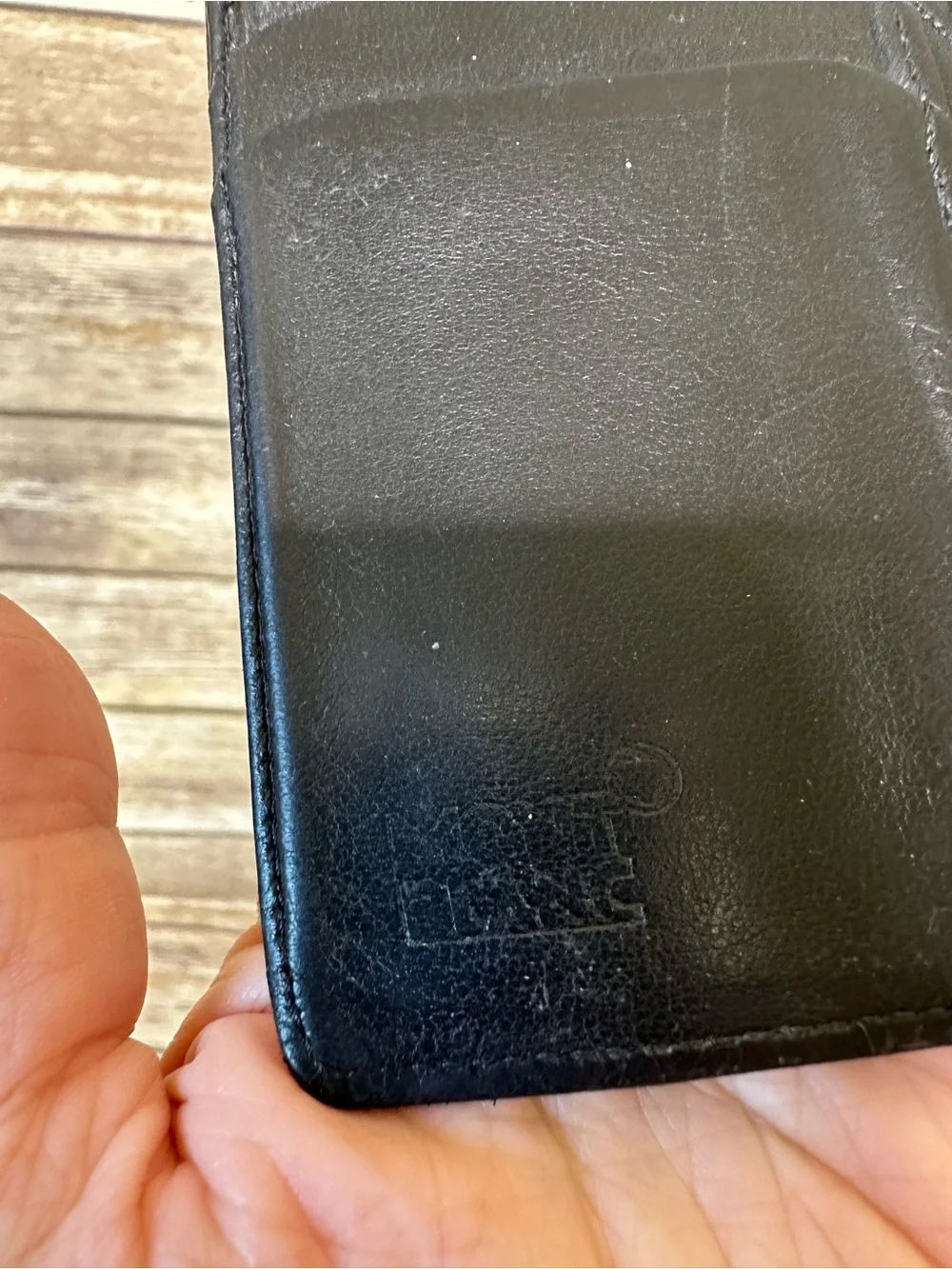 Mont Blanc mini card holder wallet black leather